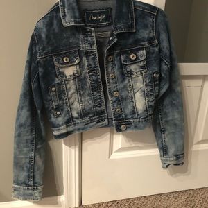 Cropped jean jacket